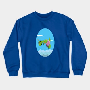 Diving Dinosaur Crewneck Sweatshirt